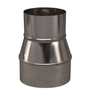 EW RVS verloopstuk 129mm uitw. - 100mm