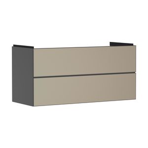 Onderkast Slate Matt Grey / front patterned bronze 1180x475mm 2x la tbv wastafel Xevolos E 54186390