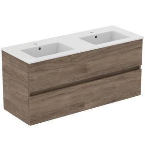 Wastafelmeubel pack 1200mm m. 2 laden flint hickory tiempo
