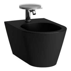 Wandbidet 1 Kraangat Met Gesloten Zijden mat zwart