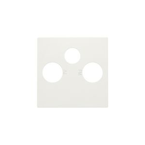 Afwerkingsset 2 enkelvoudige coaxaans. TV/FM/Satt. white