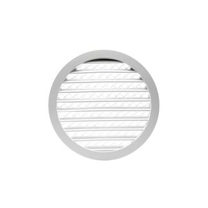 ALU schoepenrooster+grofmazig gaas Ø250mm wit