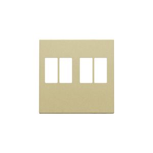 Afwerkingsset 2-voudige luidsprekeraansl. gold coated