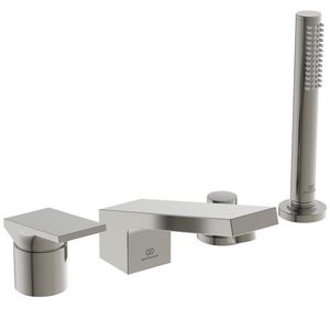 Badmengkraan 4-gats badrand m. uitloop silver storm (rvs-look) Extra