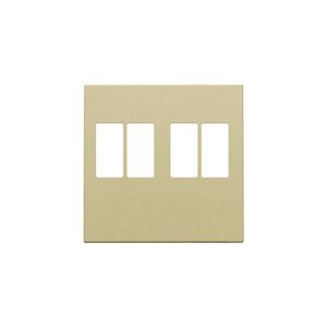 Afwerkingsset 2-voudige luidsprekeraansl. gold coated