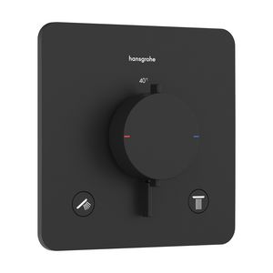 Inbouwthermostaat Ecostat Comfort Q 2 functies mat zwart