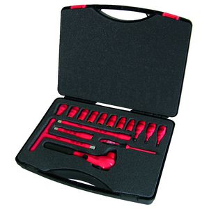 Doppenset in koffer 16-delig 1/2" aandrijving 1000V VDE