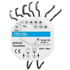 Jal scheidingsrelais 12-48VDC 2x6A