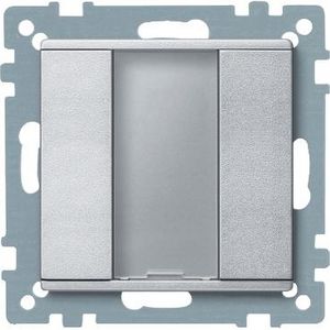 Impulsdrukker 1-voudig plus Aluminium Systeem M KNX
