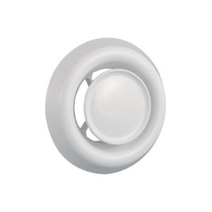 Toevoerventiel+klemmen Ø100/125mm wit