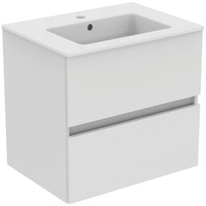 Wastafelmeubel pack 600mm glanzend wit tiempo R0572WG