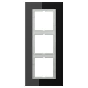 Afdekraam zwart glas 3-voudig LS-plus