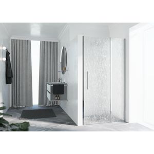 Draaideur Y22P 1070-1110x2000mm chroom aqua