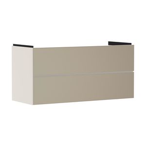 Onderkast Sand Matt beige / front patterned bronze 1180x475mm 2x la tbv wastafel Xevolos E 54185390