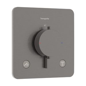 Inbouwthermostaat 2 functies Ecostat Comfort Q Brushed Black Chrome