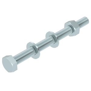 Zeskantbout met moer en sluitring M10x120 staal vuur VVE=20