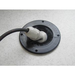 Vloerdoorvoer Air-Guard 127mm incl. borstel zwart