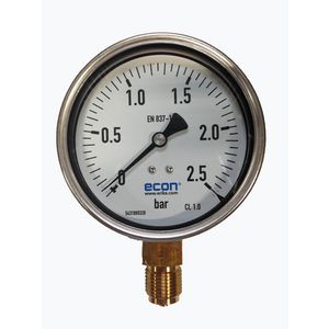 Manometer 100mm 0-2,5bar 1/2" bt. radiaal