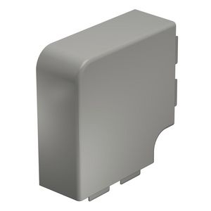 Deksel platte hoek 60x130mm polyvinylch. steengrijs VVE=2