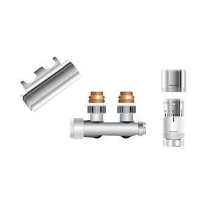 Multiblock T/Uni SH aansluitset 1/2 bi x 3/4 bu haaks chroom