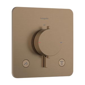 Inbouwthermostaat 2 functies Ecostat Comfort Q Brushed Bronze
