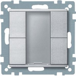 Impulsdrukker 2-voudig plus Aluminium Systeem M KNX