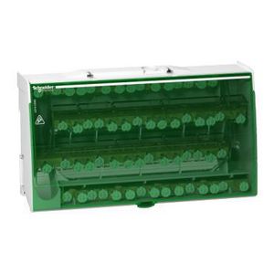 Verdeelblok 4P 125A 4x15 aansluitingen DIN-rail bev DS