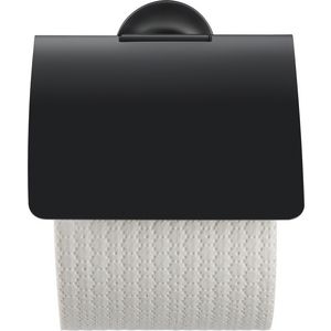 Starck T Papierrolhouder met cover 125x83x131mm Zwart mat