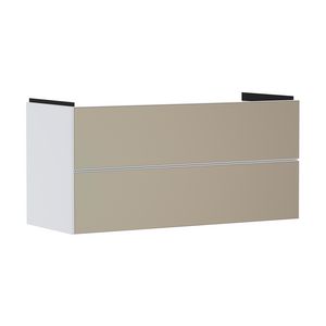 Onderkast mat wit / front patterned bronze 1180x475mm 2x la tbv wastafel Xevolos E 54184390