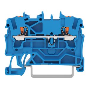 2-draads rijgklem Met Druk 2,5 mm² blauw 2202-1204 VVE=100