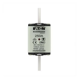 Zekering laagsp. 250A AC 500V NH03 gL/gG dubbele mel VVE=3