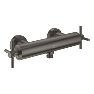 Atrio douchemengkraan kruisgrepen hard graphite geborsteld (mat donker grijs) (Spa colors coll.)