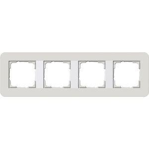 Afdekraam 4-v Gira E3 lichtgr./zuiver wit