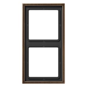 Afdekraam 2-voudig LS messing antiek