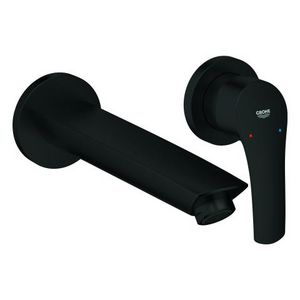 Eurosmart inbouw wastafelmengkraan M-size 2-gats afbouwset uitloop 211mm mat zwart (prof)