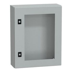 Deur 500x400x150mm IP66 / IK08 Transparant RAL70 Spacial CRN