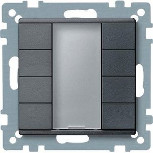 Impulsdrukker 4-voudig plus Antraciet Systeem M KNX