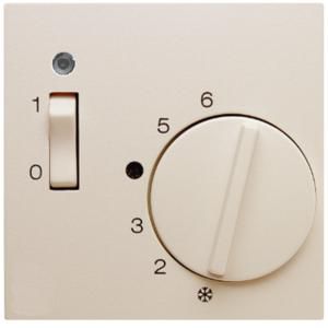 Centraalstuk met regelknop en wip en LED wit glanzend S.1