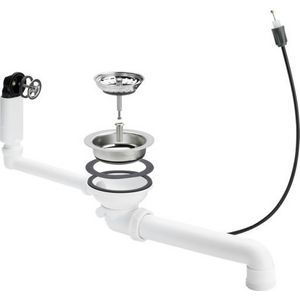 Afvoerventielset-kunststof/wit 7139162-678579