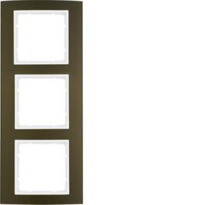 Afdekraam 3-v berker B.3 aluminium bruin/polarwit mat