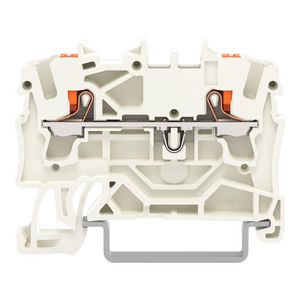 2-draads rijgklem Met drukknop 2,5 mm² lichtgrijs VVE=100