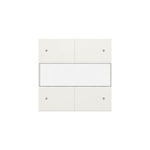 Afwerkingsset 4-voudige pot.vrij knop 24V Led/tekst white c.
