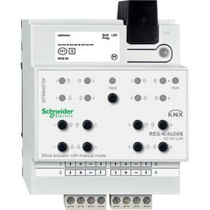 Jaloezie-/schakelactor 4x24V/6A Handmatige bediening Lichtgr