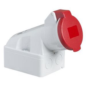 Wandcontactdoos Gehoekt 3P+A 16A 380-415V AC 6h PratiKa
