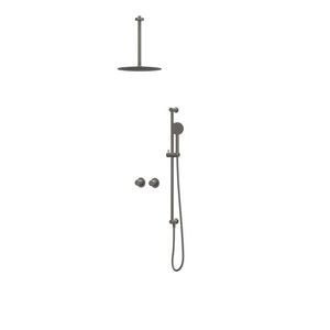 Afbouwdeel regendouche IVY combiset Bond 3 inbouwthermostaat symmetry gebor. metal black CSB3EXGMCCCB excl. inbouwbox