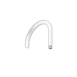 Uitloop 23x200mm, 7l/min. chr