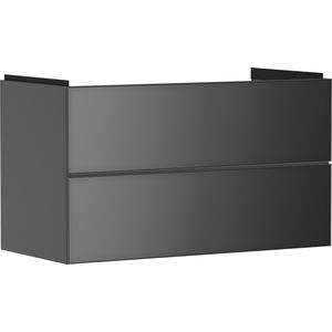 Onderkast Slate Matt Grey / front metallic slate grey 980x475mm 2x la tbv wastafel Xevolos E 54183770