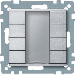 Impulsdrukker 4-voudig plus Aluminium Systeem M KNX