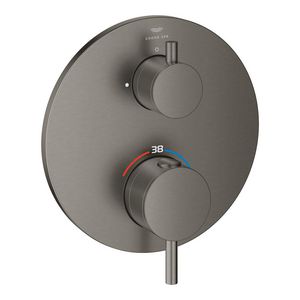 Afbouwdeel Atrio thermostatisch zonder omstel 24357AL0 hard graphite geborsteld (mat donker grijs) (Spa colors coll.)