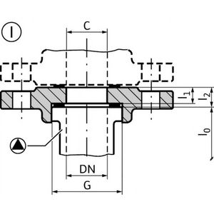 Draadflensset RF3 DN32 2" 20mm PN6